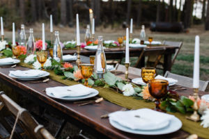 Table Setting for Intimate PNW Wedding at Treehouse